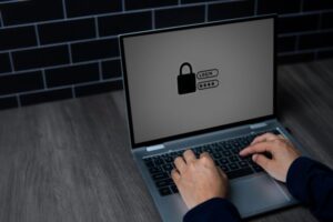 Digital privacy concept with a smartphone, laptop, and security lock illustrating search rights explained by a Newport Beach Criminal Defense Attorney.